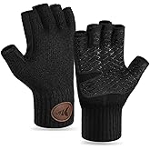 KastKing Bully Wooly Fingerless Wool Fishing Gloves, Cold Weather Warm Glove for Ice Fishing, Winter Gloves for Women & Men