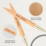 KnitPro Basix Beech Fixed Circular Needles 40in 15.00mm view 2
