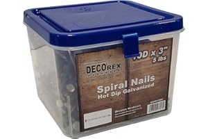 10D x 3" Spiral Shank Nails Hot Dipped Galvanized - 5lb - DHSN10D3