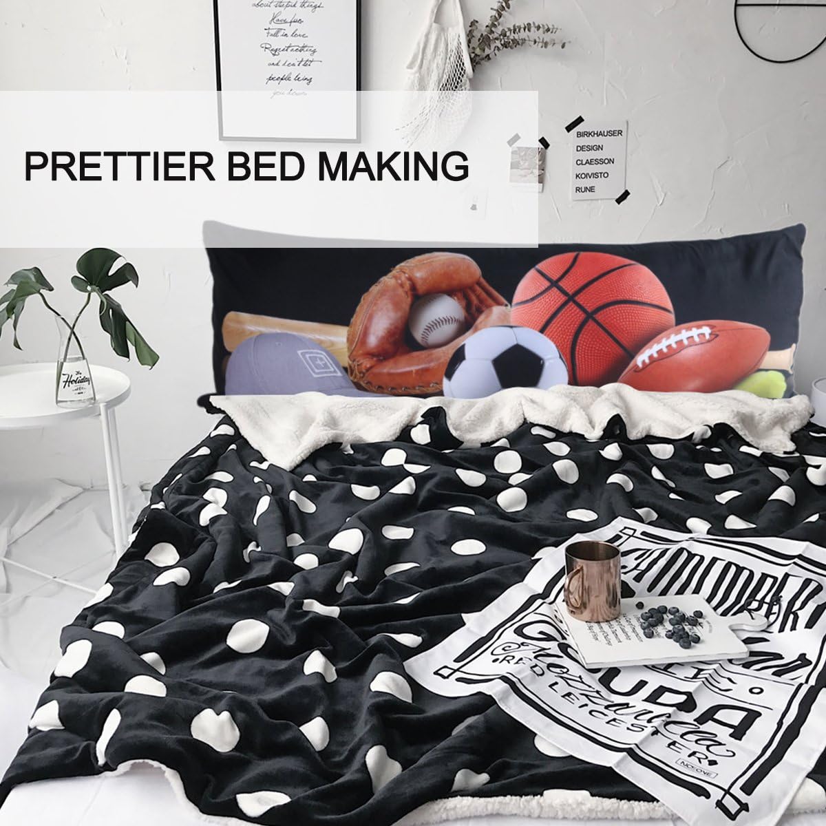 Amazon Com Arightex Sports Body Pillow Covers Balls Pattern Long