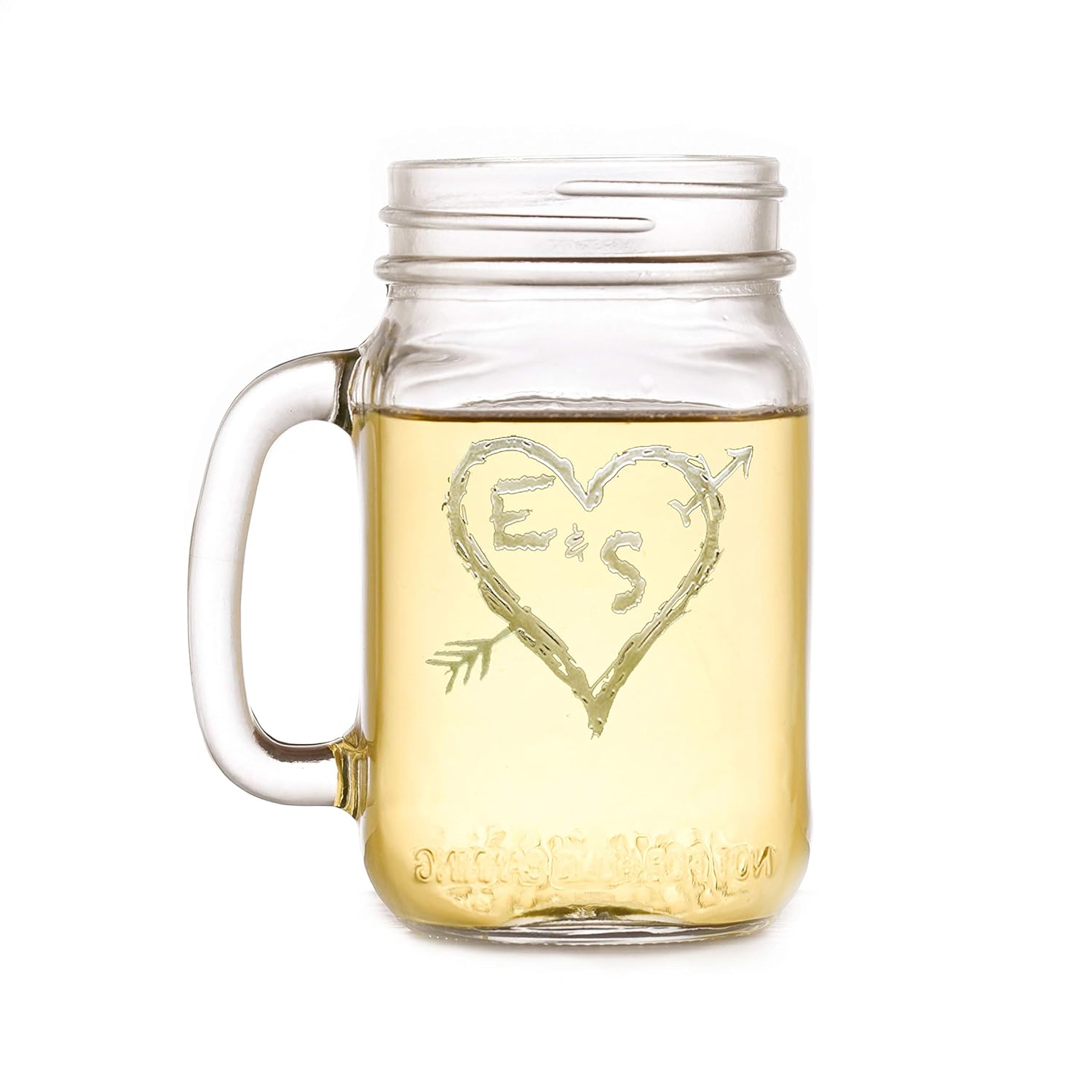 Engraved Mason Jar Mugs, Wedding, Toasting Glasses, Set Of