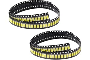 Coliao 200pcs 5730 (5630) White SMD LED Diode Lights Chips (5.7mm x 3.0mm DC 3V 150mA 0.5W 50-55LM) Super Bright Lighting Bulb Lamps Electronics Components Indicator Light Emitting Diodes