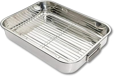 VR7 Roasting Tray with Rack Stainless Steel 4 Sizes Dishwasher Safe