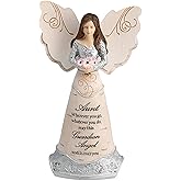 Pavilion Gift Company Elements Aunt Guardian Angel Figurine, 6", Purple