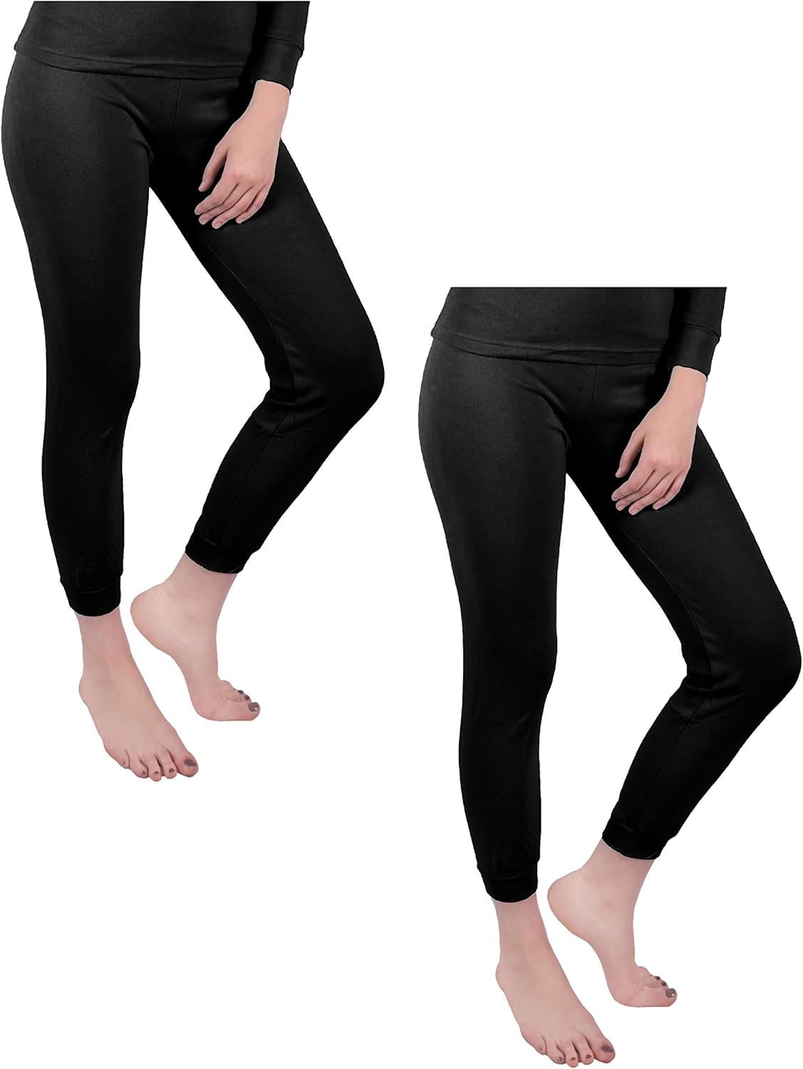 Andrew Scott Women's 2 Pack Long Thermal Fleece Cotton Legging Pants at  Women’s Clothing store