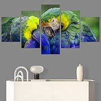 SIGNWIN 5 Panel Canvas Wall Art Modern Art Birds Bohemian Expressive Multicolor Photography Single for Home Decorations Ready to Hang - 60