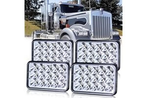 BAOLICY 4x6 LED Headlights DOT Approved 4PCS Rectangular Hi/Low Sealed Beam 45W H4651 H4652 H4656 H4666 H4668 H6545 H4642 Hea
