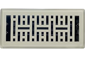 Sierra Grates 4"x12" Metal Floor Register Vent Cover, Metro Design Satin Finish, Decorative Steel HVAC Air Vent Grille, Durab