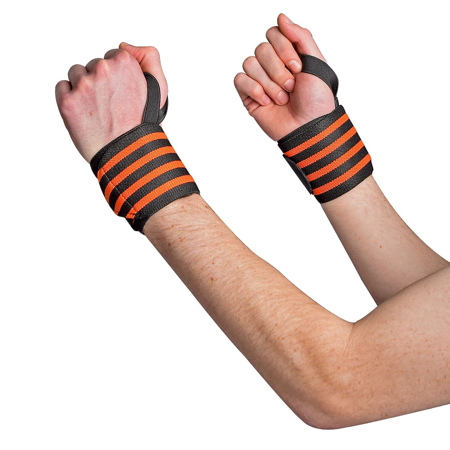 sveltus Unisex Adult Adjustable Wrist Guards Black/Orange