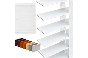 YUUNIQEX 2" Slats Wood Blinds for Indoor Windows: Solid Wooden Blackout Blinds & Shades,Black Out Privacy Horizontal Blinds for Home Bedroom Bathroom Living Room Windows and Doors 27.5" WX48 H White