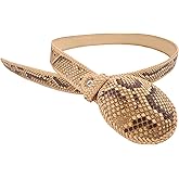 Pelgio Genuine Python Snake Skin Leather Handmade Cowboy Dress Belt 46"