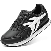 DREAM PAIRS Girls Sneakers Lace-up Tennis Running Casual Footwear LilLegends Lightweight Classic Walking Shoes for Little/Big Kid