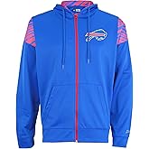 Zubaz NFL Men's Full Zip Team Color Hoodie with Zebra Band Accents (Small - 5XL)