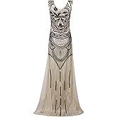 Vijiv 1920s Long Maxi Prom Gowns Sequin Mermaid Bridesmaid Formal Evening Dress