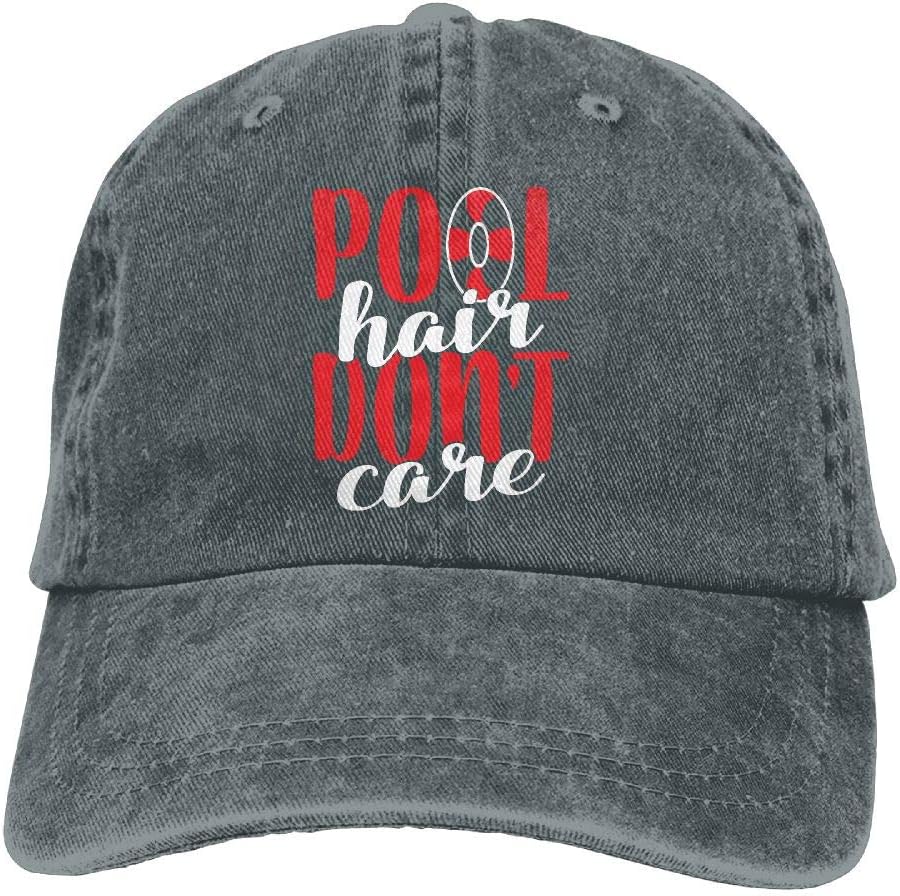 Keerqingqu Men&Women Adjustable Vintage Jeans Baseball Caps Pool Hair Don't Care Dad Hat