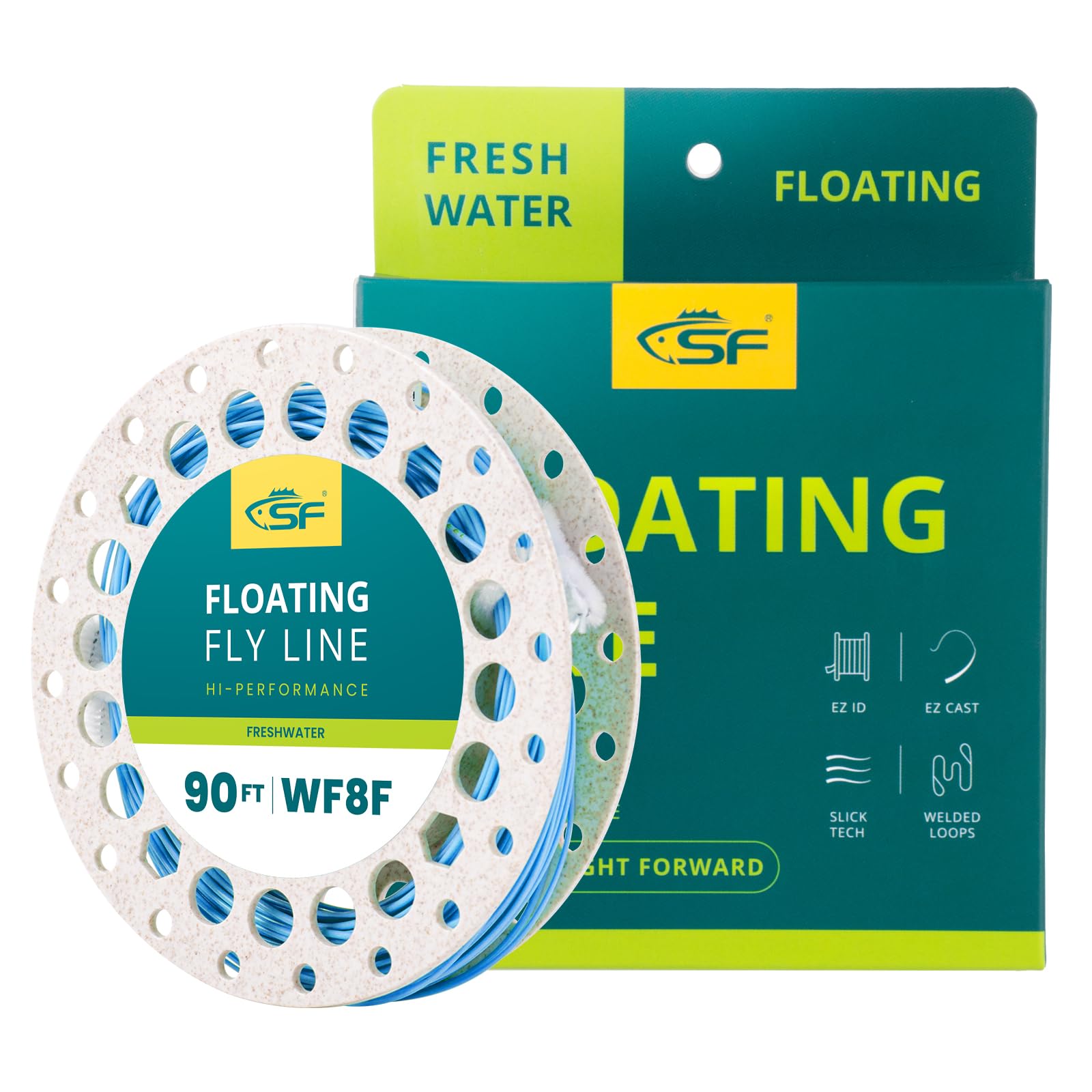SF Fly Fishing Floating Line with Welded Loop Weight Forward Fly Lines Sky Blue 90FT WF8F