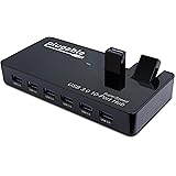 Plugable 10-Port USB 3.0 SuperSpeed Hub with 48W Power Adapter and Two Flip-Up Charging Ports (BC 1.2 Charging Support for Android, Apple iOS, and Windows Mobile Devices)