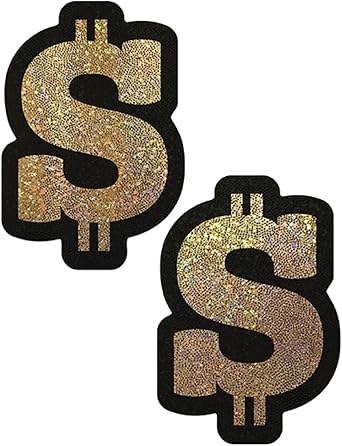 Amazon Com Moneda Signo De Dolar Con Purpurina Dorada De Pastease O S Clothing