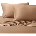 Royal Hotel Bedding ABRIPEDIC Tencel Sheets, 600 Thread Count Silky Soft and Naturally Pure Fabric, 100% Woven Tencel Lyocell Sheet Set, 4PC Set, King Size, Taupe