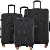 Amazon.com | Wrangler Maverick 3 Piece Luggage Set, Black