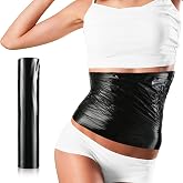Gersoniel 1 Roll Body Wrap Plastic 60 Meters Black Stomach Sweat | Workout Sweat Enhancer for Weight Loss, Tummy Slimming Film, Clingy Applicator for Home Gym Spa, Waist Stomach Shaping