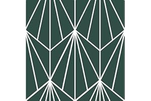 FloorPops FP3926 Beryl Peel & Stick Floor Tiles, Green