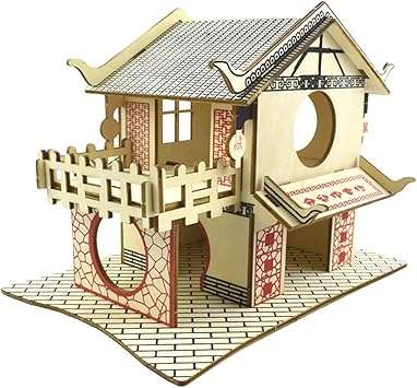 Amazon Venda ハムスター ハウス 小動物 ケージ 小屋 家 木製 立体 別荘 2階建て 組み立てキット 運動不足 解消 タイプ３ Venda 飼育ケージ 通販