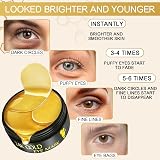 Tiepetly 24K Gold Under Eye Patches 30 Pairs Collagen Dark Circles Puffiness view 2