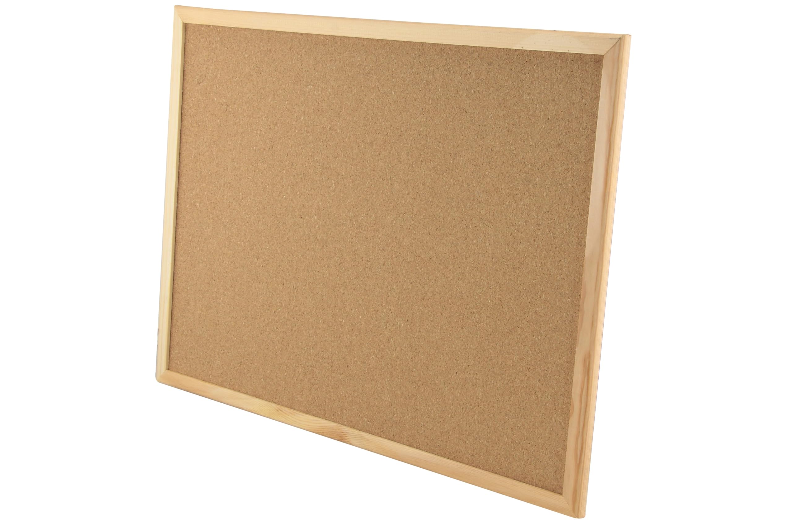 APOLLO The HOUSEWARES Brand Cork Memo Board Small, Bulletin Notice, Lightweight Pine Frame, Size: 40x30x1.8cm, Natural