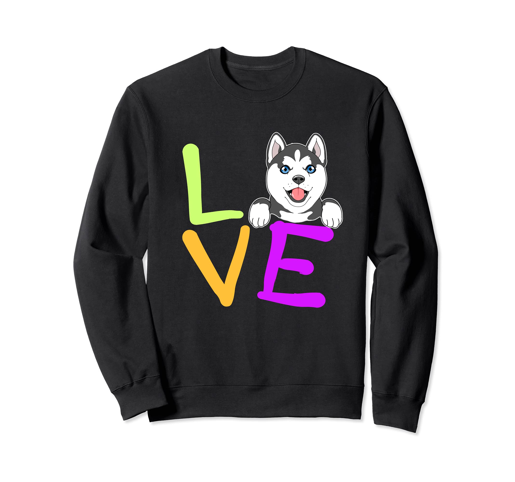 Love My Siberian Husky Dog Sweatshirt