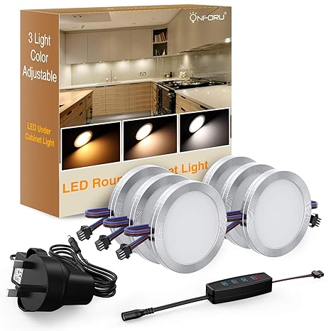 Onforu Led Under Cabinet Lights Kit 3 Colours Adjustable 1080lm