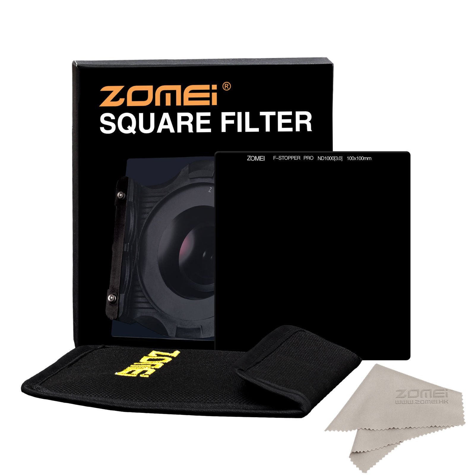 ZOMEI Square PRO 100mm 10 Stop Ultra Slim HD 18 Layer Multi-Coated SHOTT Glass ND 3.0 Neutral Density Gray Lens Filter ND1000