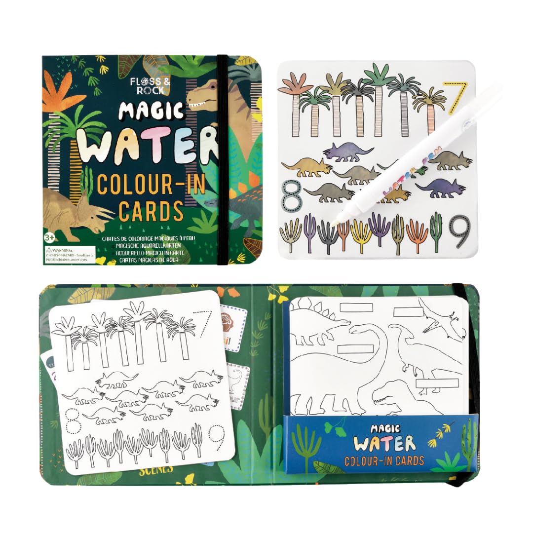 Floss & Rock Dino Magic Water Card Pad and Pen