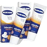 BLUE-EMU Lidocaine Pain Relief Cream for Fast, Numbing Relief, 2.7 Oz, 2 Pack