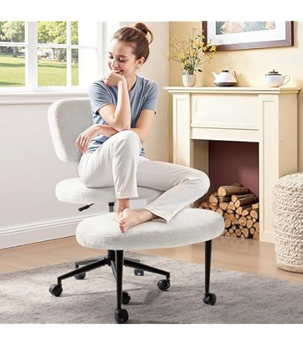 Amazon.com: Cross Legged Office Chair with Wheels, Meditation