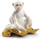 LLADR&Oacute; The Monkey Figurine. Mini. Porcelain Monkey Figure.