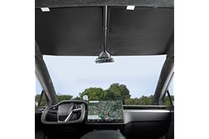 TPARTS Glassroof Sunshade for Tesla Model X 2021-2025+, Upgrade Ice Velvet Static Fit Sunshade roof Cover Foldable Heat Insulation Shield with Storage Bag (No-Gap, Sag-Free, 99% UV Protection)