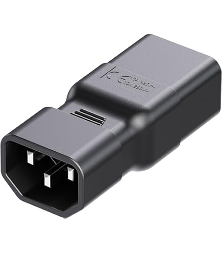 Sourcingmap AC125V 10A/AC250V 2.5A IEC320 Macho C6 A Hembra C13 Adaptador De Enchufe Para Cable Conector 2 Piezas