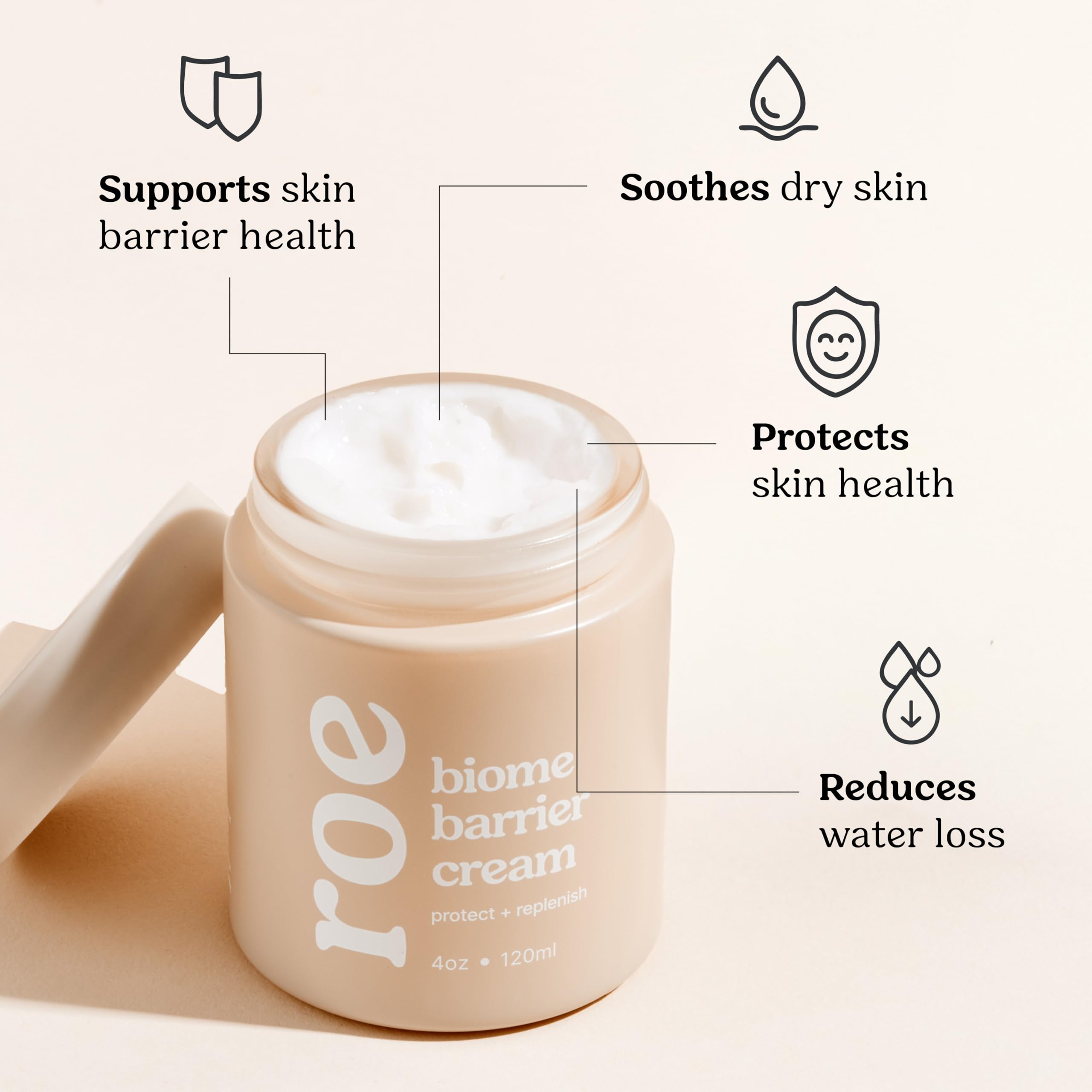 Roe Wellness- Baby Cream Lotion Ointment EWG Verified Non-Toxic Ingredients | Full Body Biome Barrier | Dry Skin, Itch Relief, Moisturizing, All Over Ointment | Toddlers & Kids