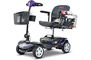 Electric Mobility Scooter for Adults Wheelchair Device for Travel, Elderly (M1 Dark Purple)