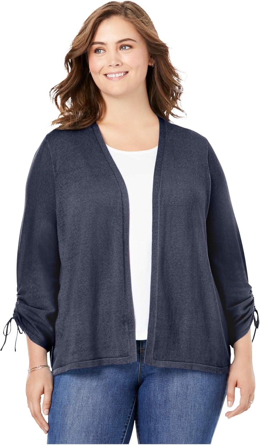 woman within cardigan