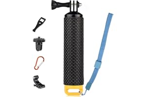 SOONSUN Waterproof Floating Hand Grip for GoPro Hero 13, 12, 11, 10, 9, 8, 7, 6, 5, 4, 3, 2, Session, Fusion, Max, AKASO, SJCAM, DJI Osmo Handler Handle Mount Accessories for Action Camera