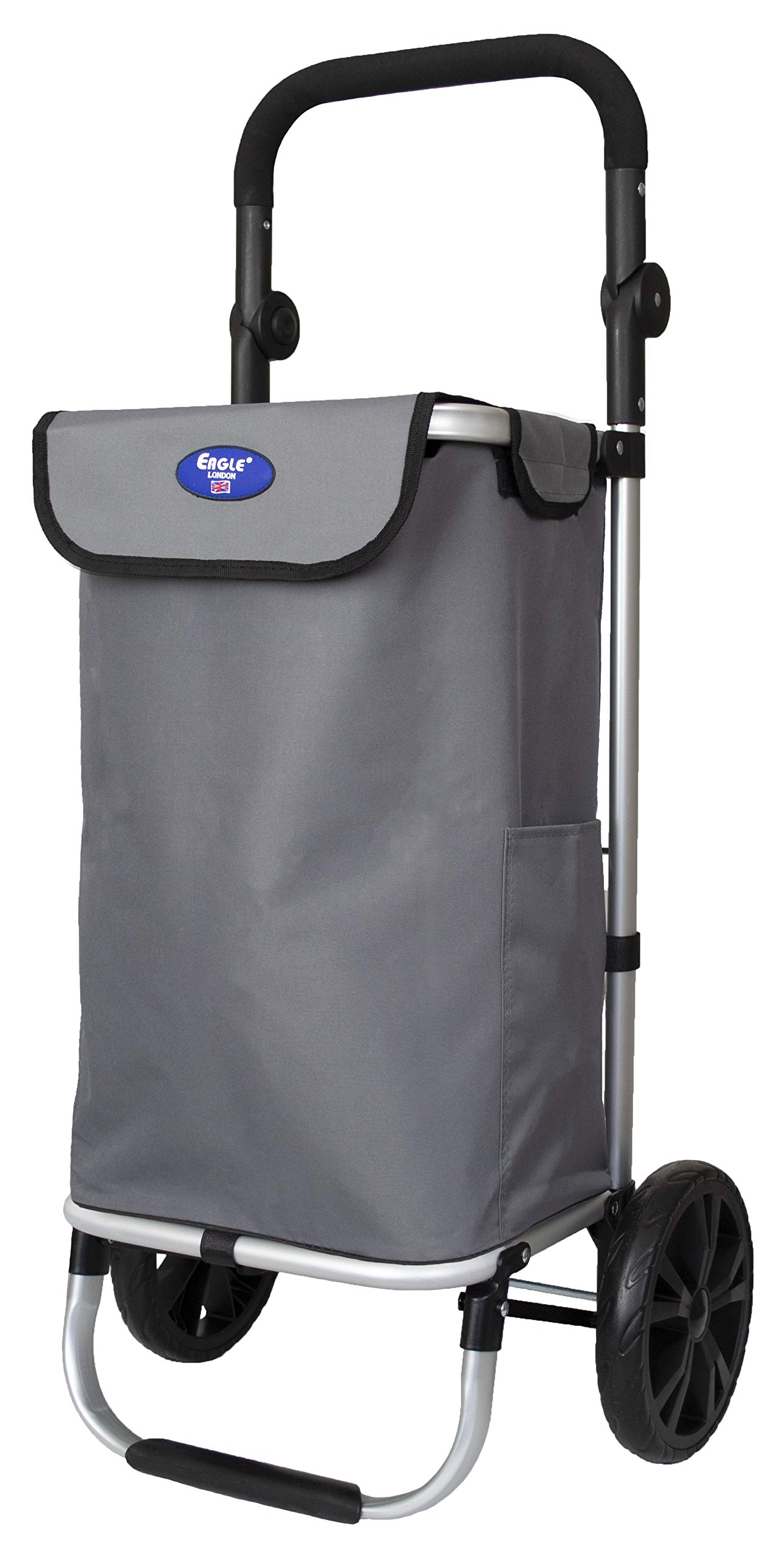 Aluminium Frame Shopping Trolley (Grey with Adjustable Handle)