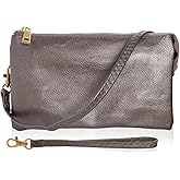Humble Chic NY Vegan Leather Wristlet Purse for Women - Small Clutch Purse with Shoulder and Wrist Straps