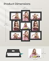 SONGMICS Collage Photo Frame 9 Holes 4x6 Display Ink Black RPF029B01 view 6