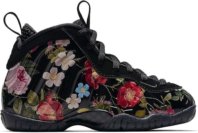 nike little posite one black and gold