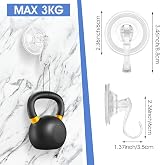 WLLHYF Suction Cup Hook Heavy-Duty Clear 2 Pack 11 lb 5 kg view 2