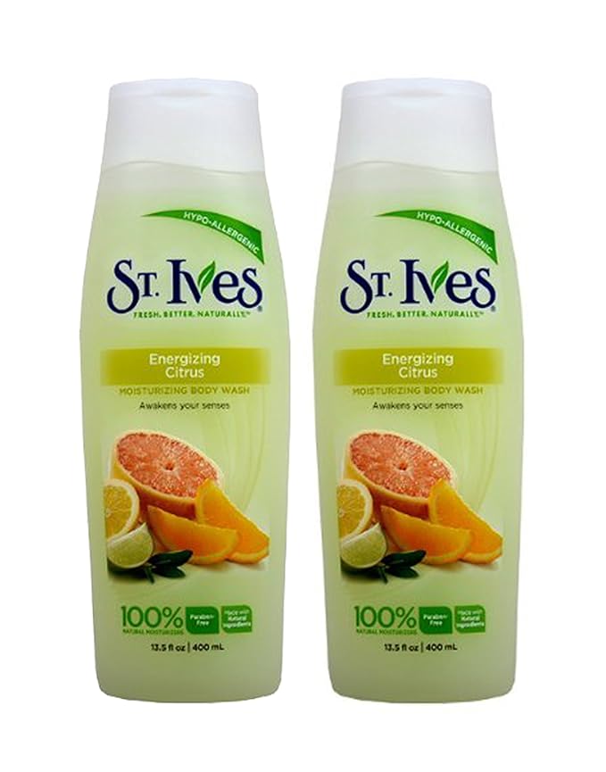 St.Ives Energizing Citrus Body Wash, 13.5 oz (Pack of 2