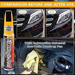 Ouzorp Car Touch Up Paint Black Fill Pen Scratch