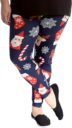 women's plus size christmas leggings